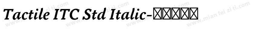 Tactile ITC Std Italic字体转换